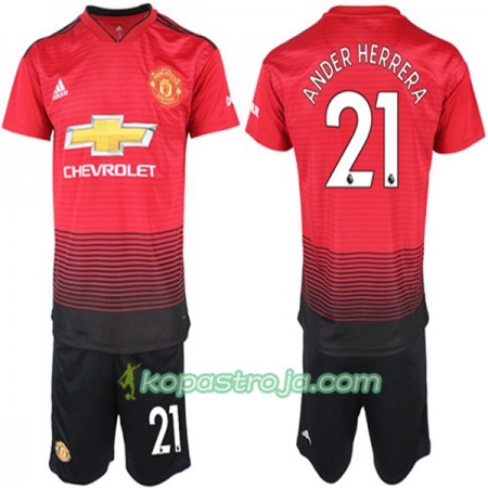Billiga Fotbollströjor Manchester United Ander Herrera 21 Barn Hemma tröja 2018/19 Kortärmad